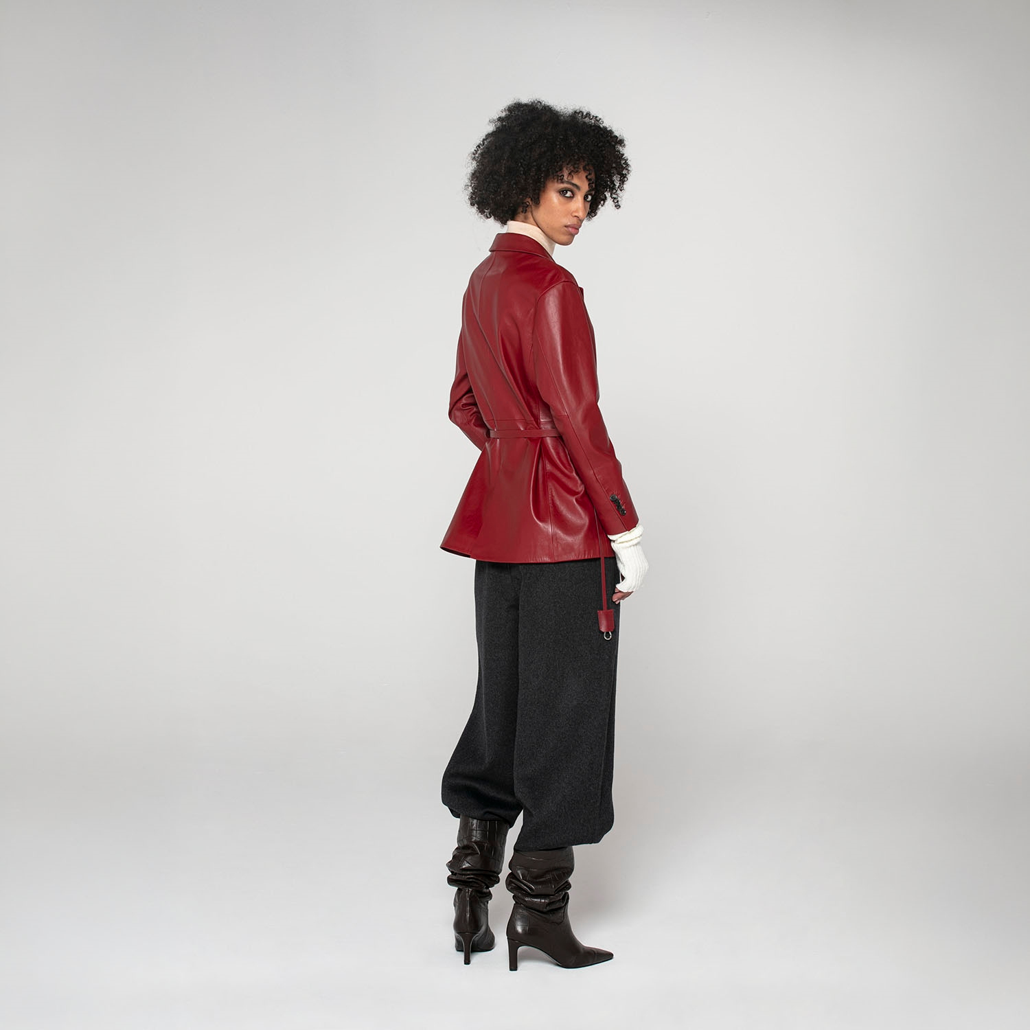 K15190 - LEATHER RELAXED FIT BLAZER