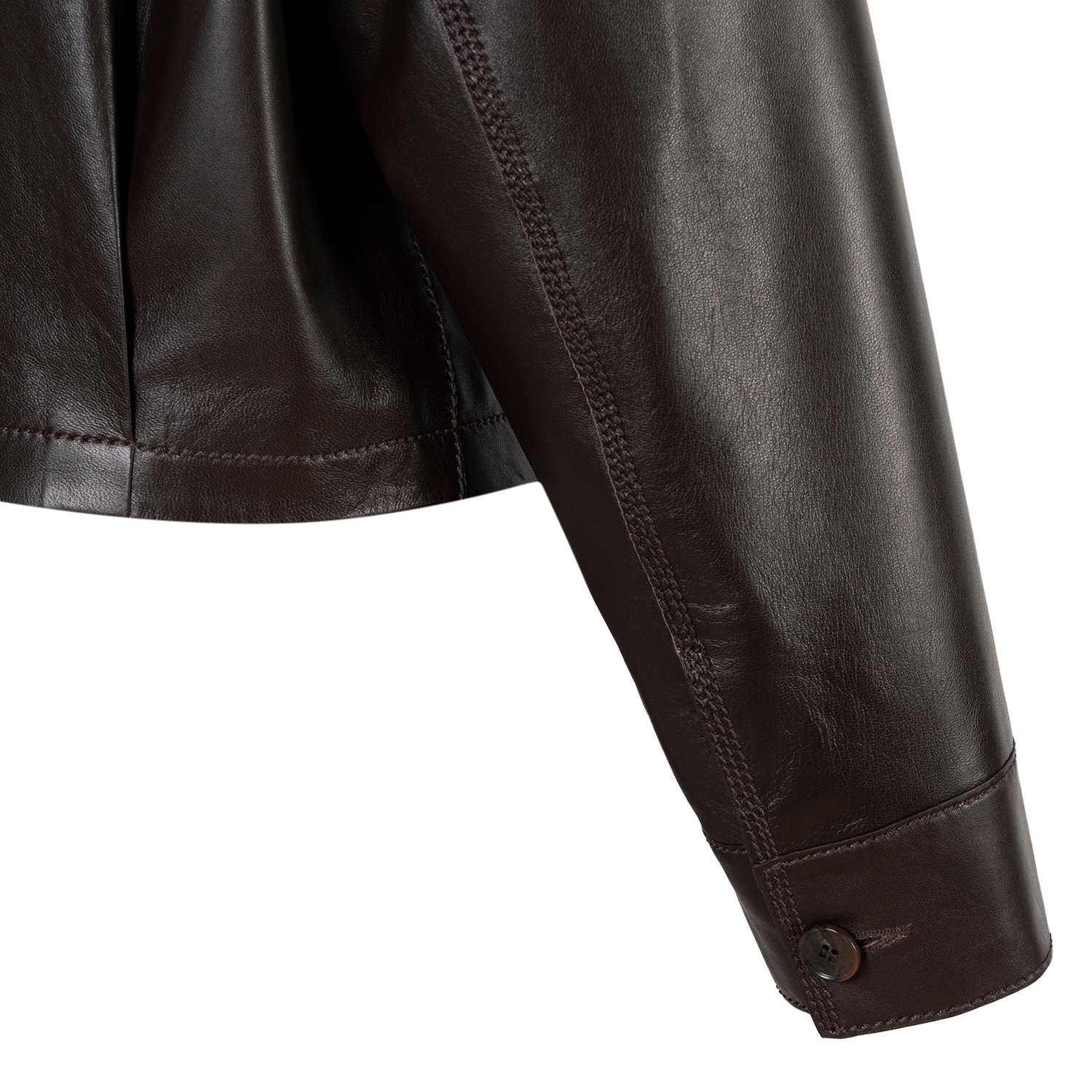 K15192 - LEATHER BOXY FIT JACKET