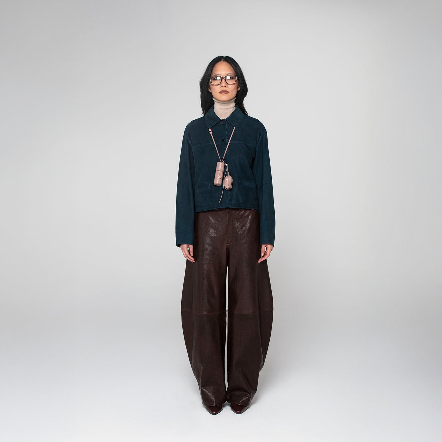 K151921 - LEATHER BOXY FIT JACKET