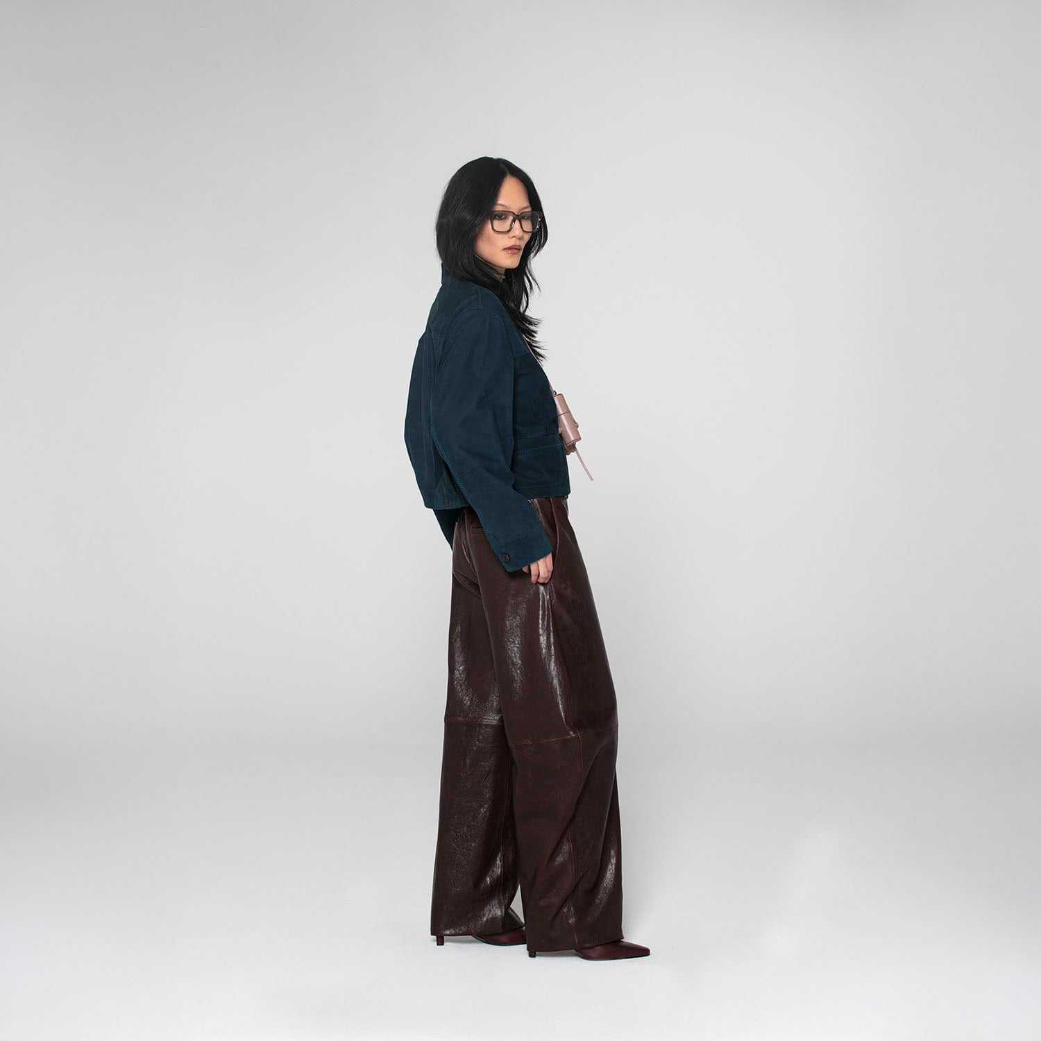 K151921 - LEATHER BOXY FIT JACKET