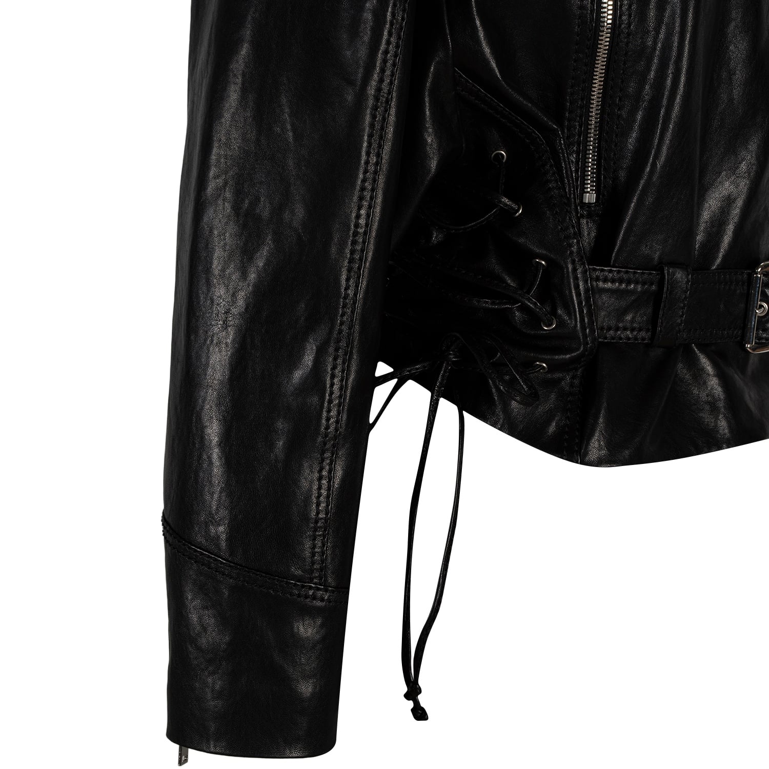 K15195 - LEATHER OVERSIZED BIKER