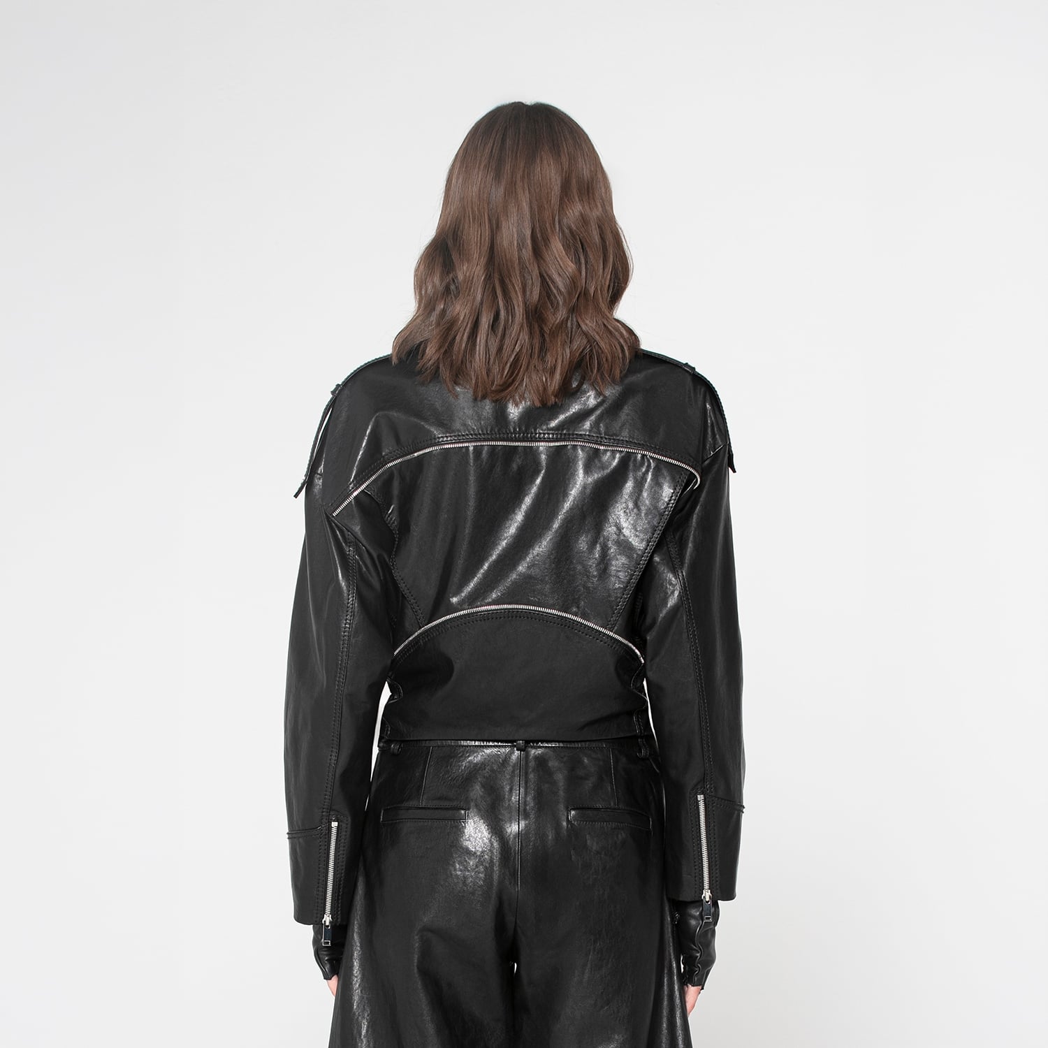 K15195 - LEATHER OVERSIZED BIKER