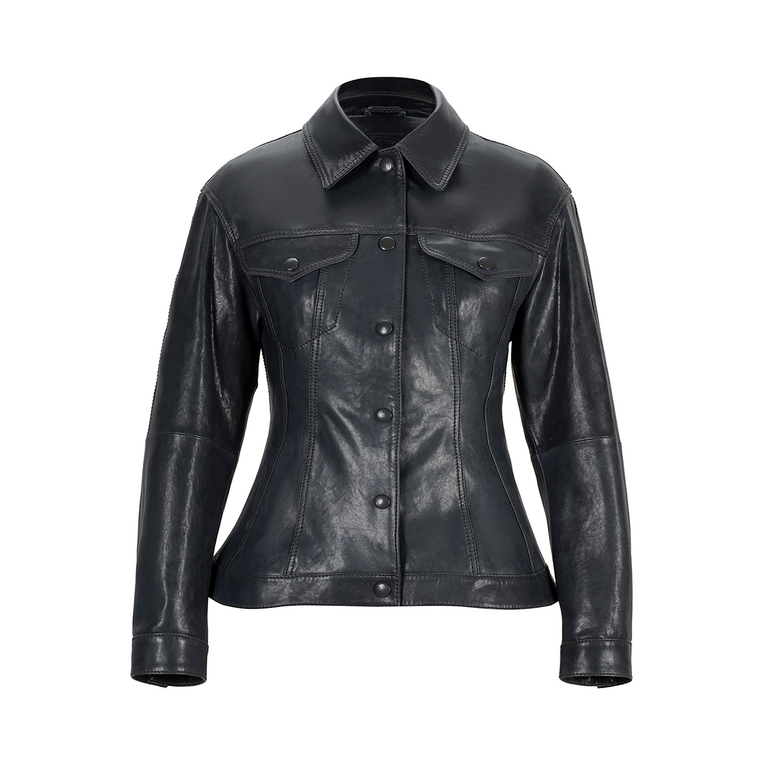 K15198 - LEATHER CLESSIDRA JEANS TYPE JACKET