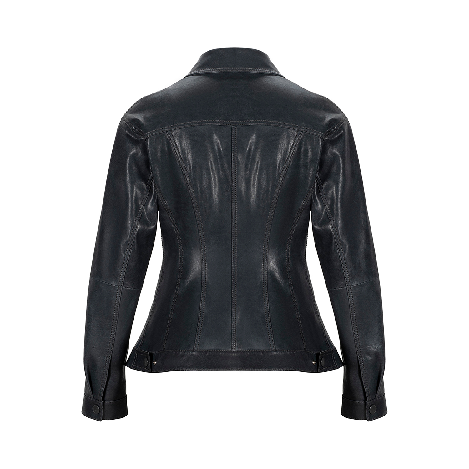 K15198 - LEATHER CLESSIDRA JEANS TYPE JACKET