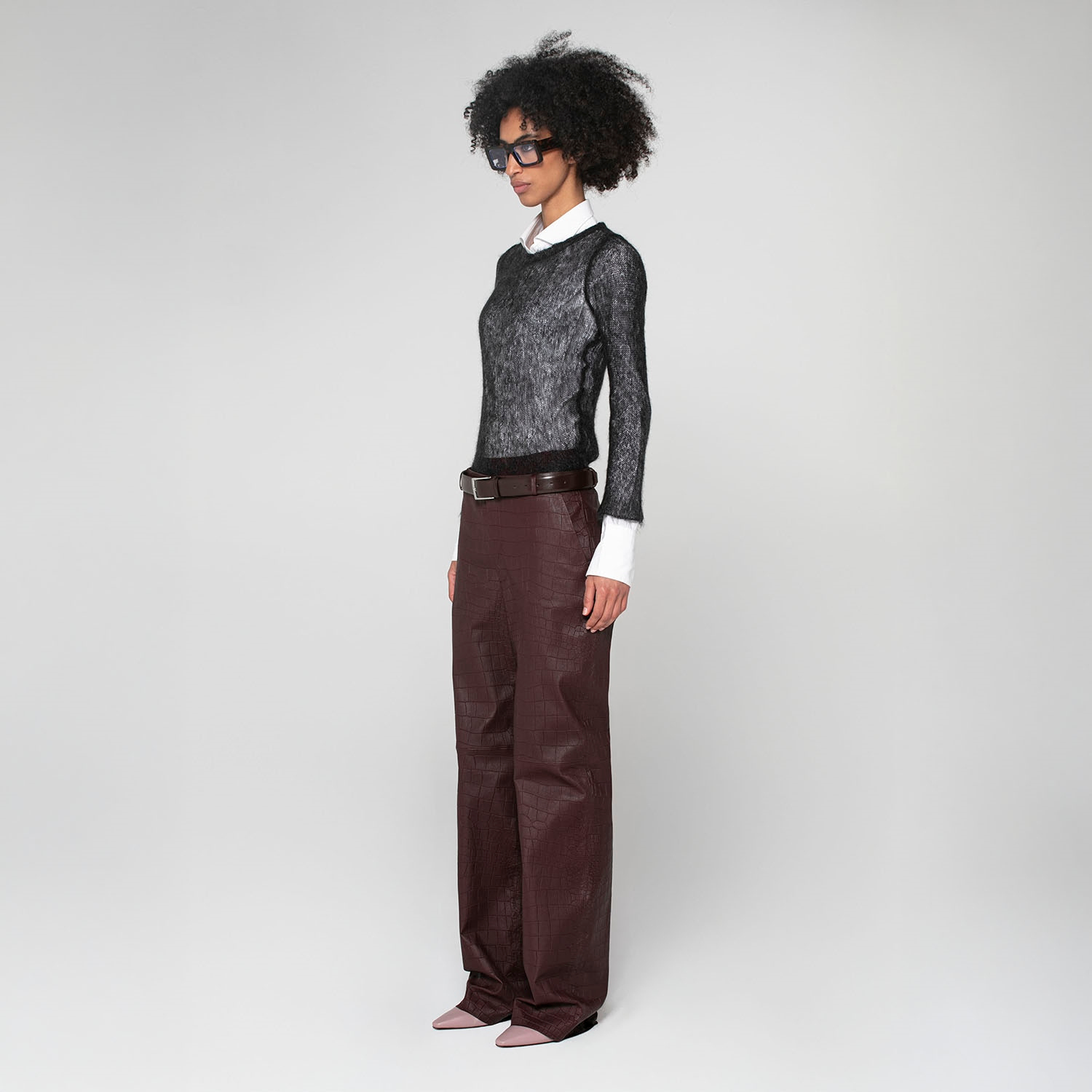 K152102 - LEATHER RELAXED FITTROUSERS