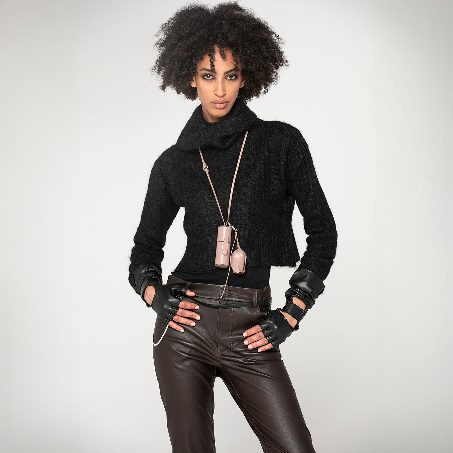 K15212 - LEATHER BOOT LEG STRETCH TROUSERS