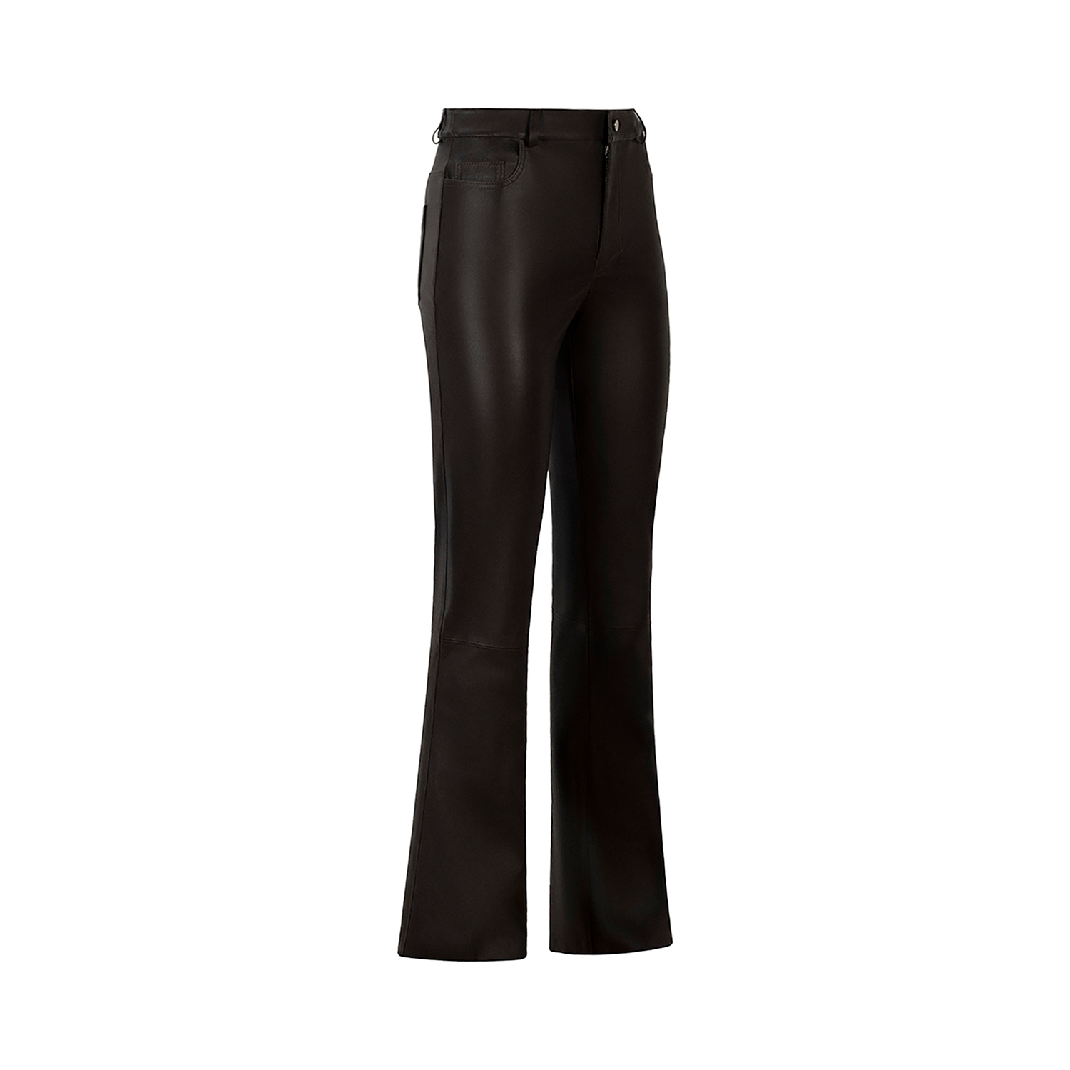 K15212 - LEATHER BOOT LEG STRETCH TROUSERS