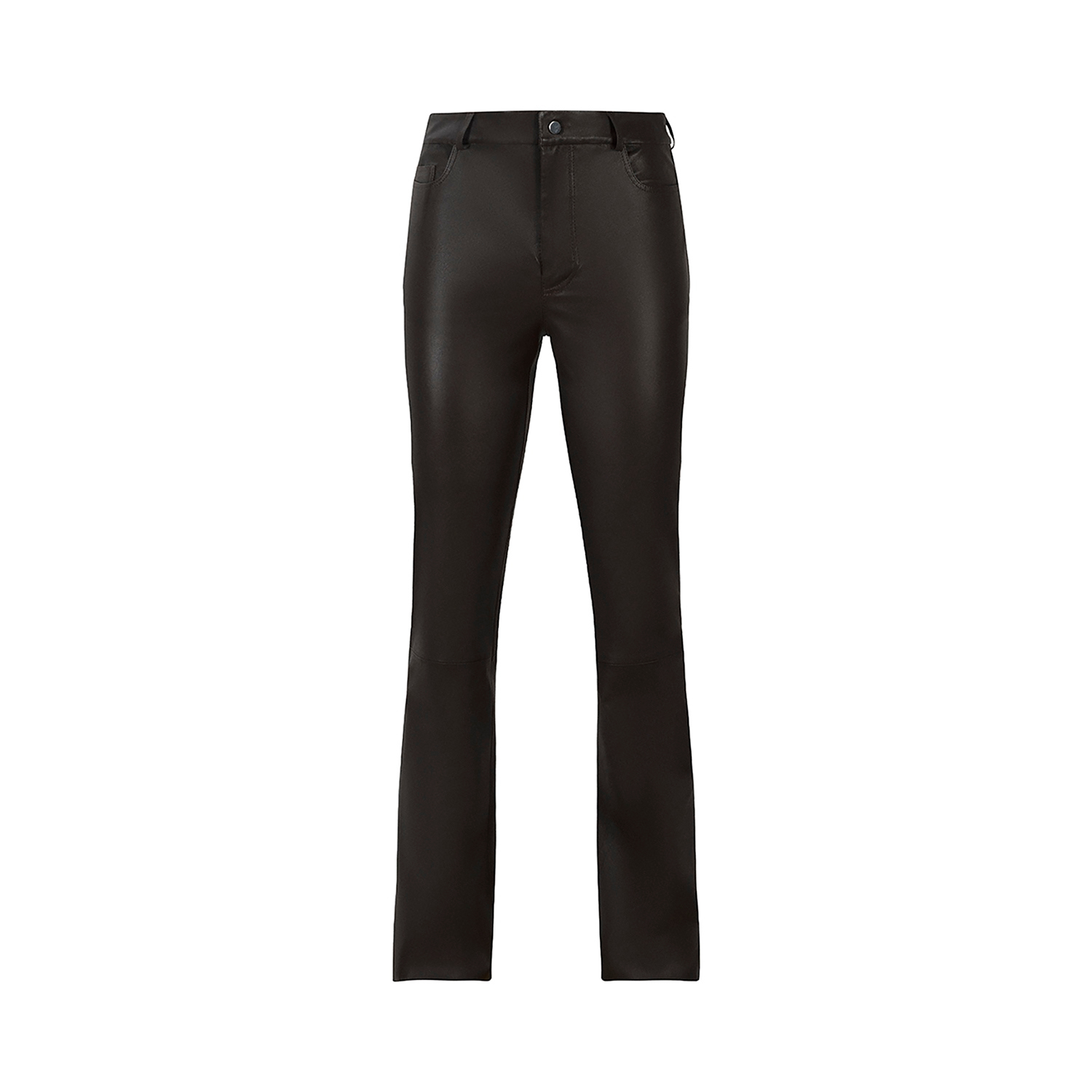 K15212 - LEATHER BOOT LEG STRETCH TROUSERS
