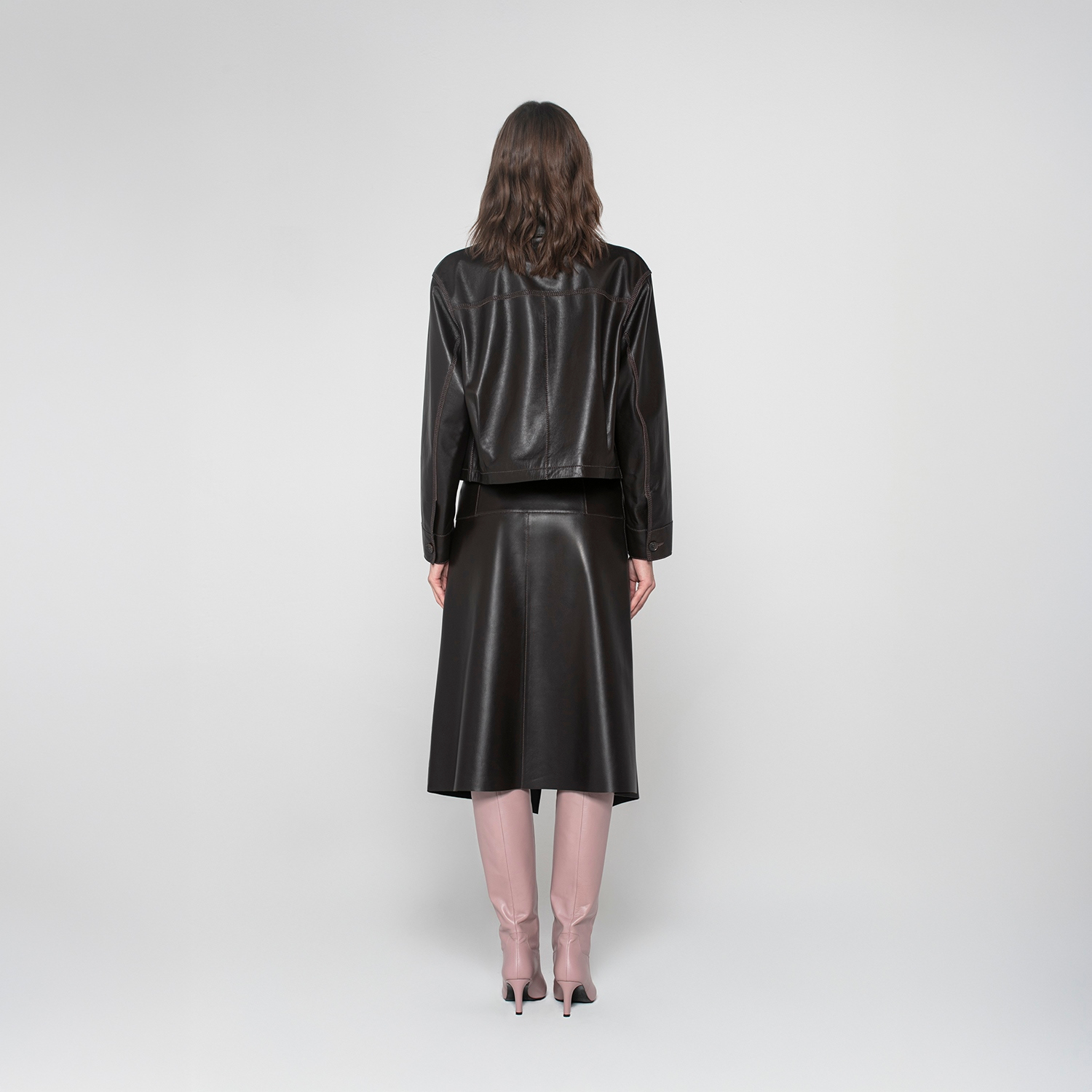 K15219 - LEATHER WRAP SKIRT 