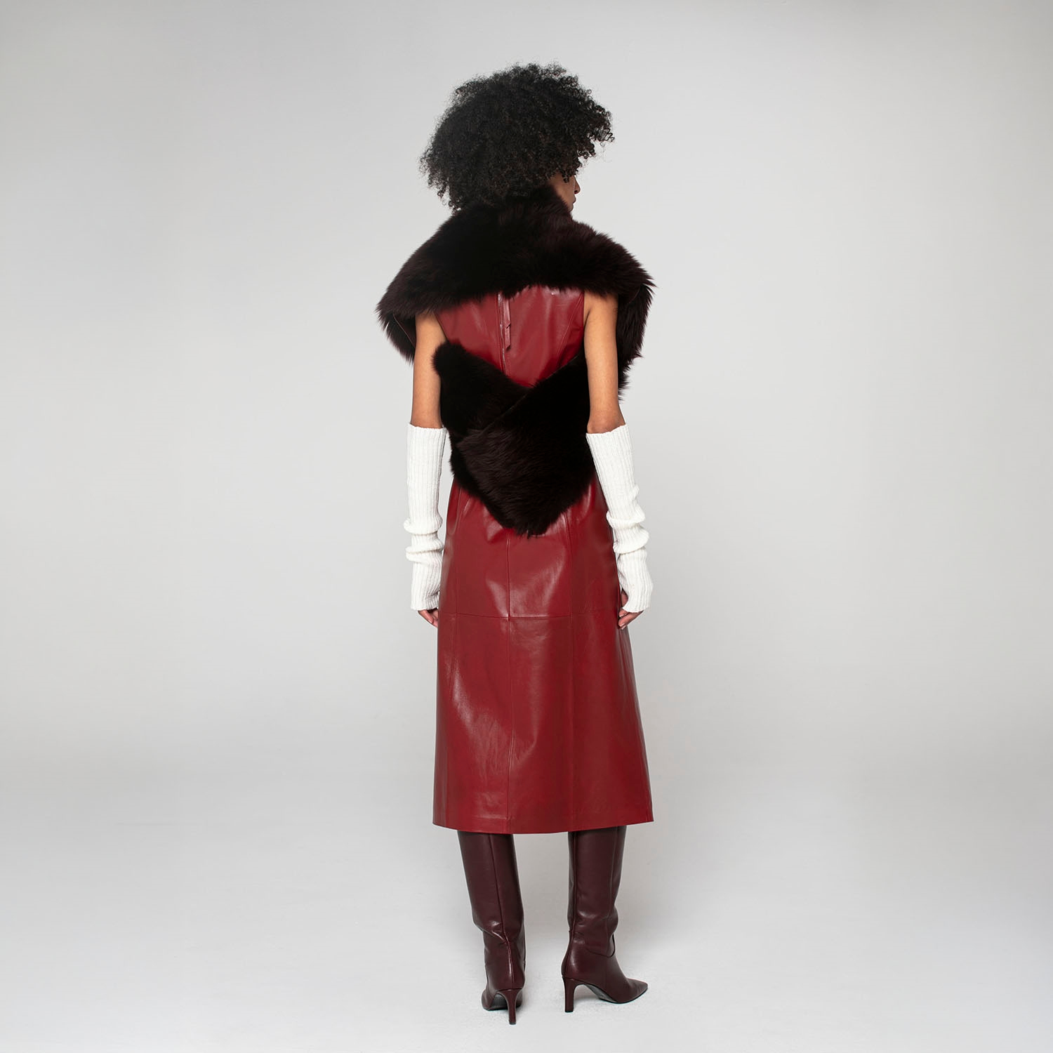 K15221 - LEATHER TUBINNO DRESS