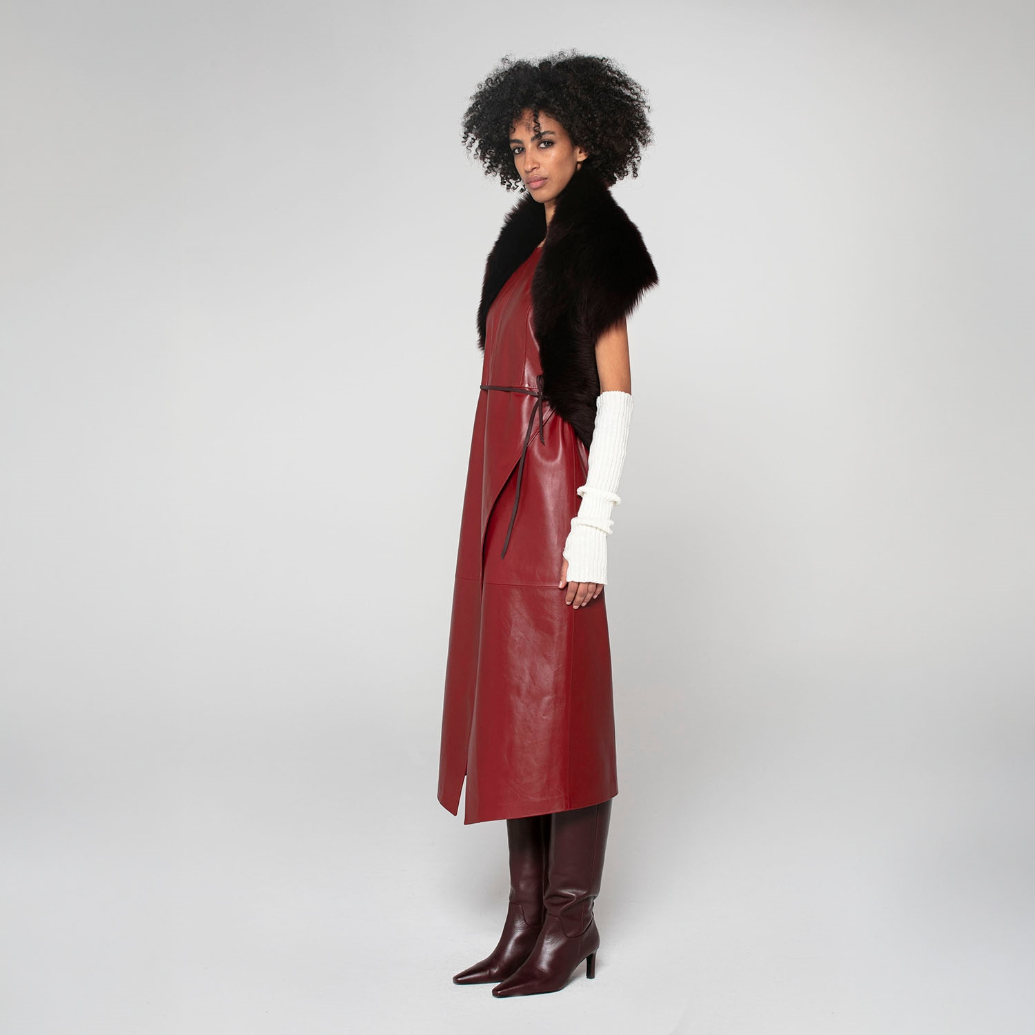 K15221 - LEATHER TUBINNO DRESS