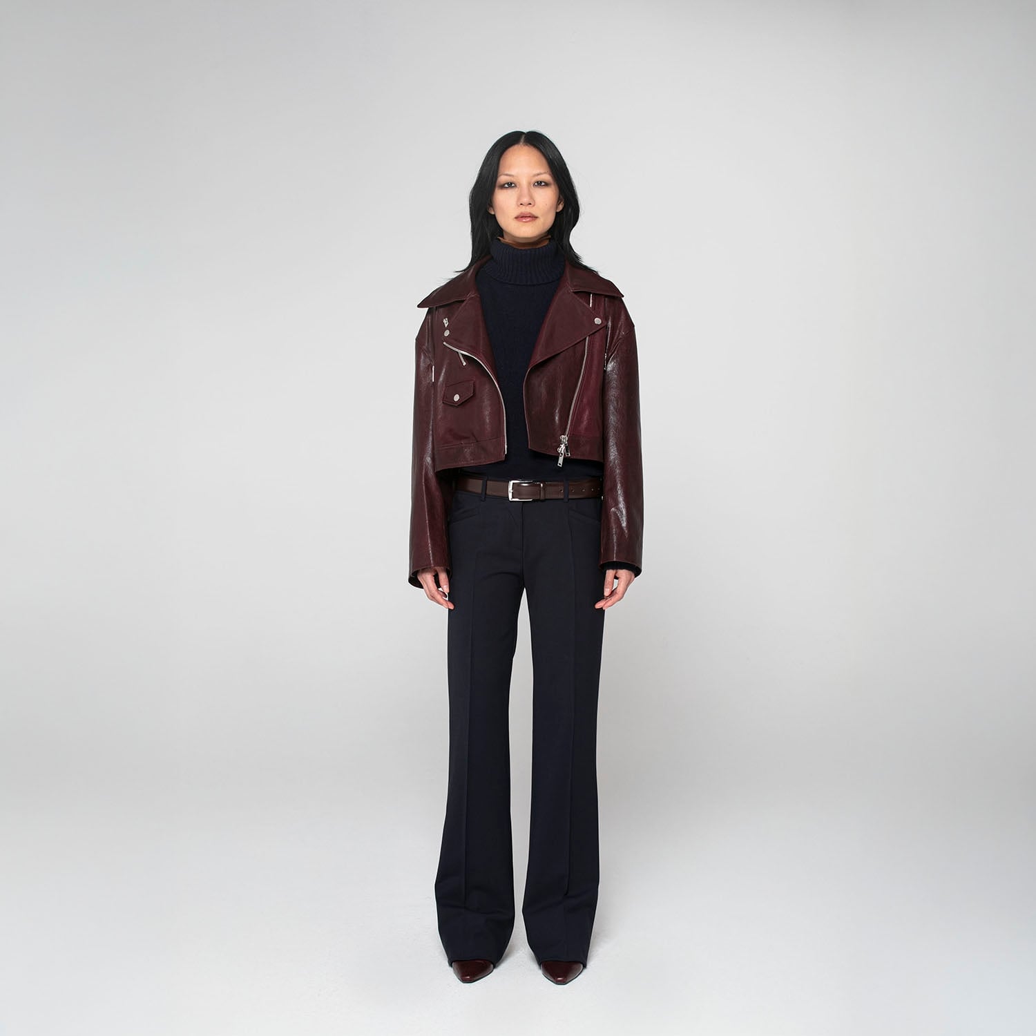 K15246 - LEATHER RELAXED FIT BIKER