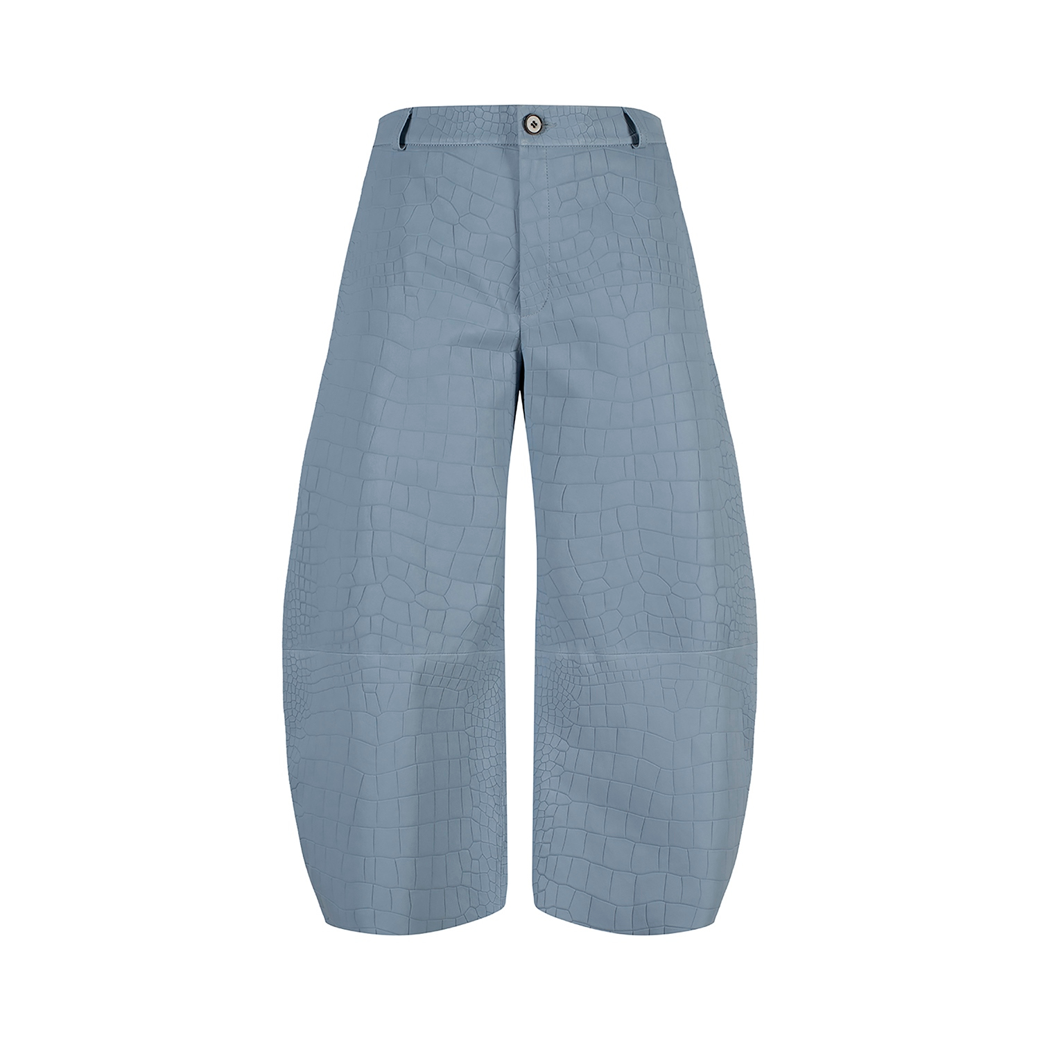 K15250 - LEATHER CROPPED ROUNDED TROUSERS