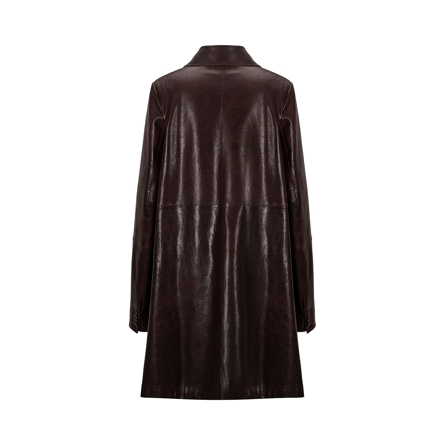 K15257 - LEATHER ROUNDED BACK COAT