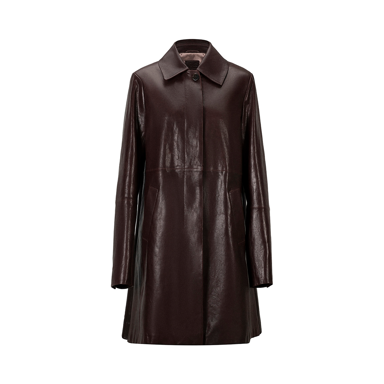 K15257 - LEATHER ROUNDED BACK COAT
