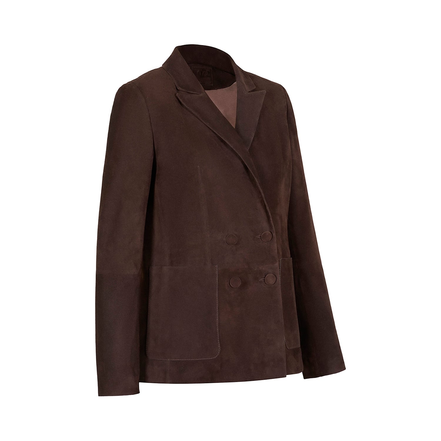 K15262 - LEATHER DOUBLE-BREASTED BLAZER
