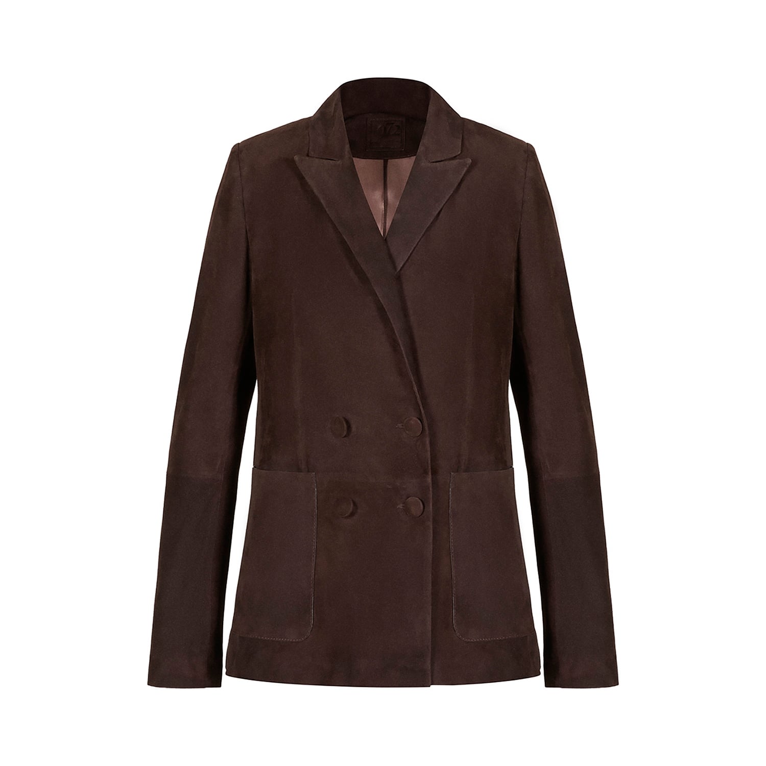 K15262 - LEATHER DOUBLE-BREASTED BLAZER