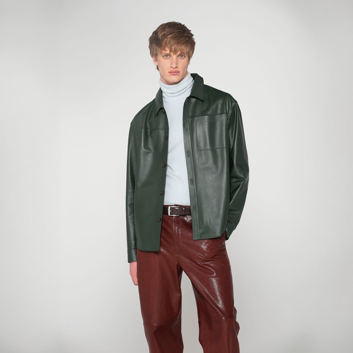 K15269 - LEATHER SHIRT JACKET
