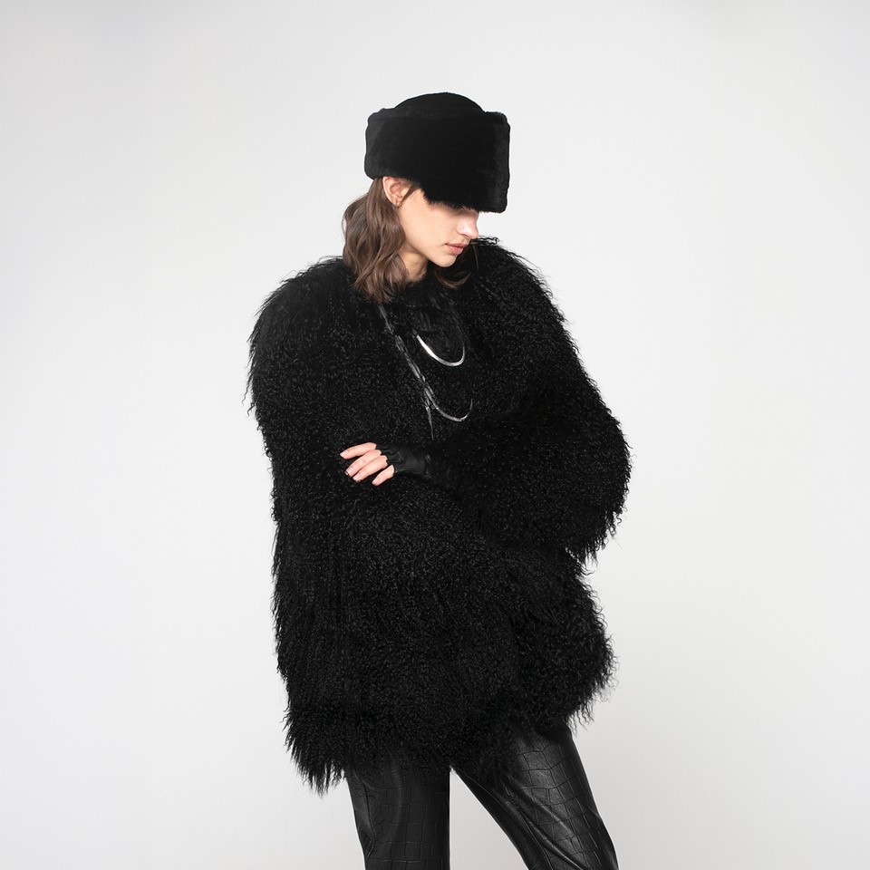 K15271 - SHEARLING ROUND NECK JACKET