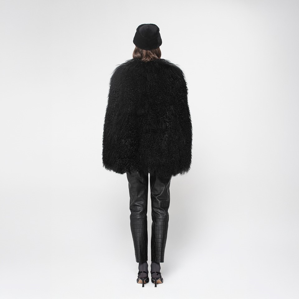K15271 - SHEARLING ROUND NECK JACKET