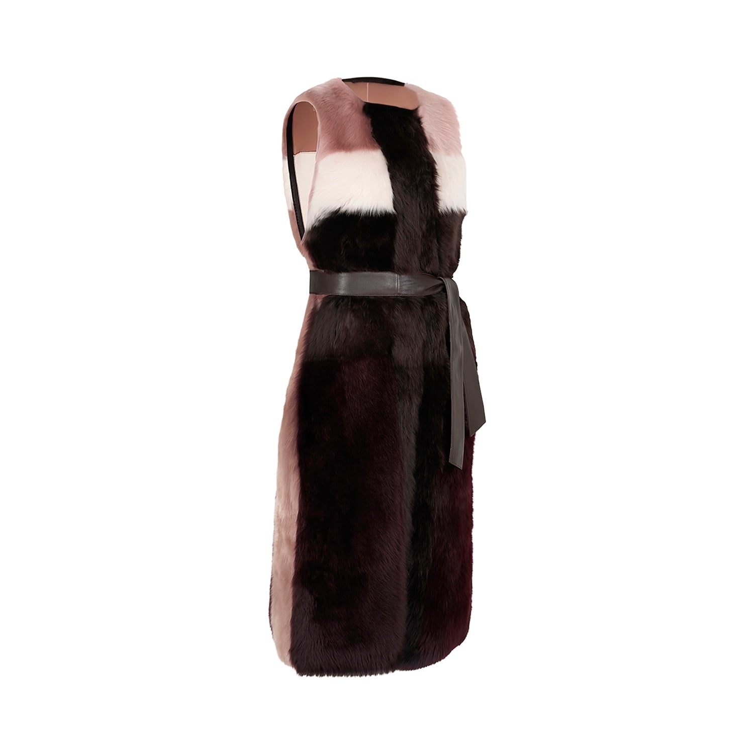 K15275- SHEARLING LONG GILET 