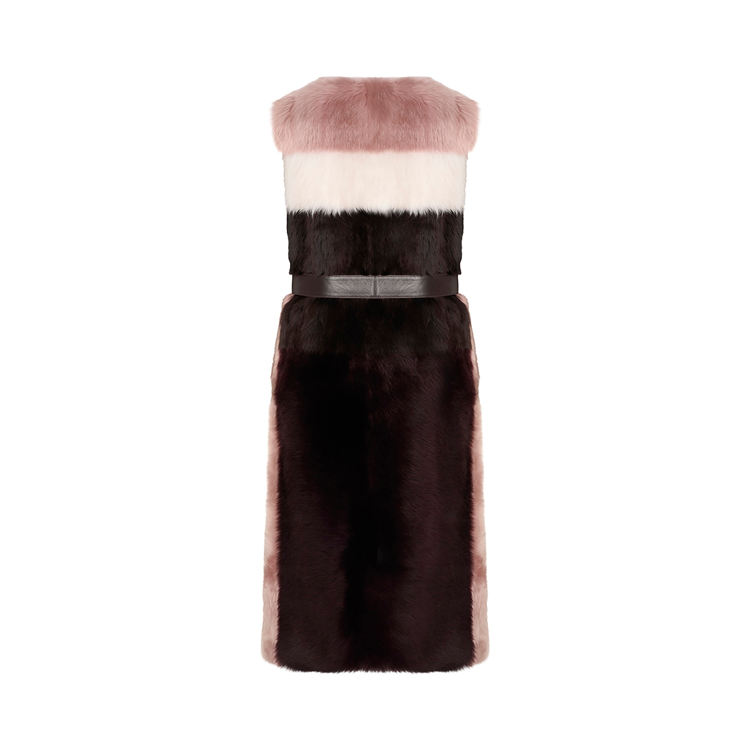 K15275- SHEARLING LONG GILET 