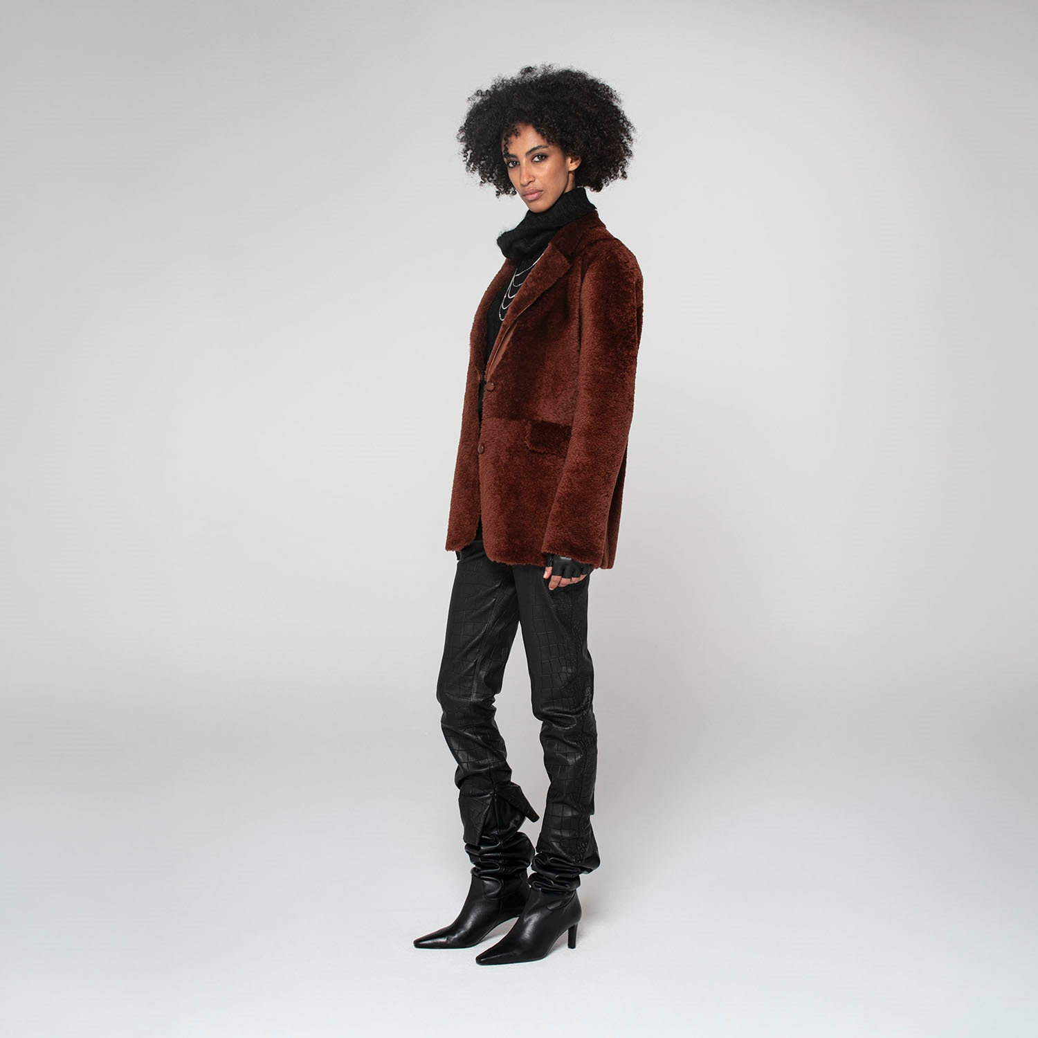 K15277 - SHEARLING BLAZER JACKET