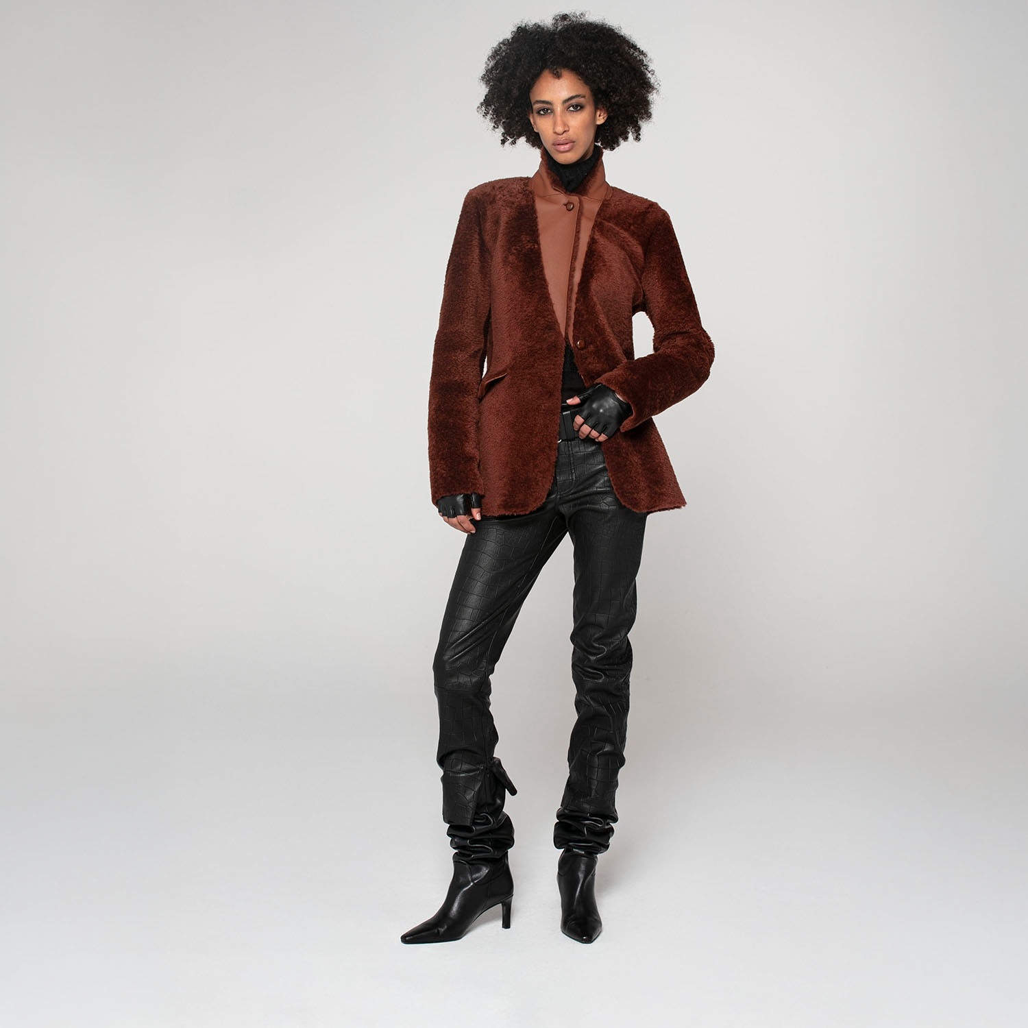 K15277 - SHEARLING BLAZER JACKET