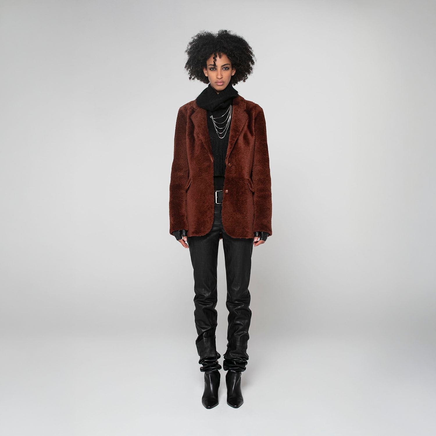 K15277 - SHEARLING BLAZER JACKET