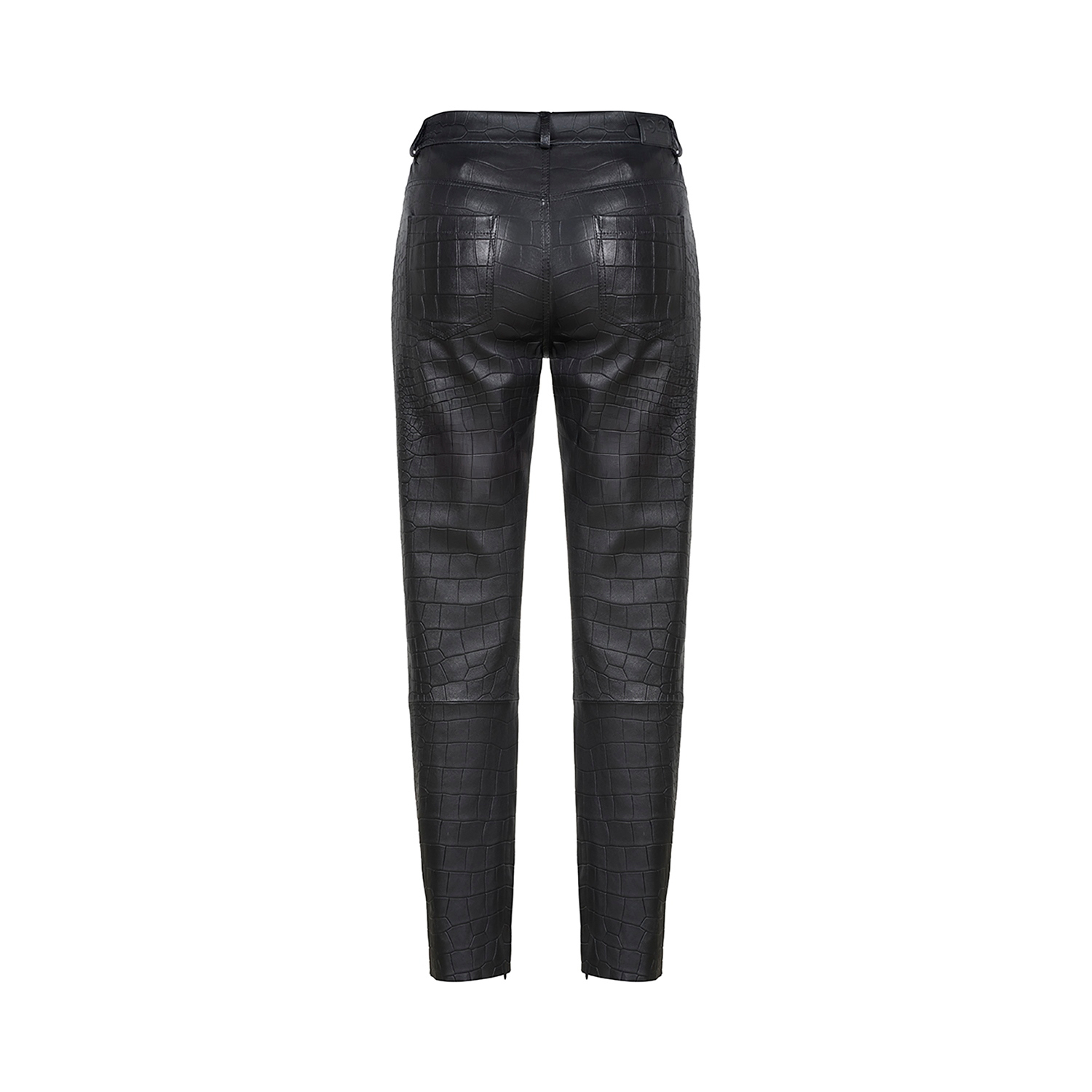 K15287 - LEATHER TIGHT CAPRI STRETCH TROUSERS