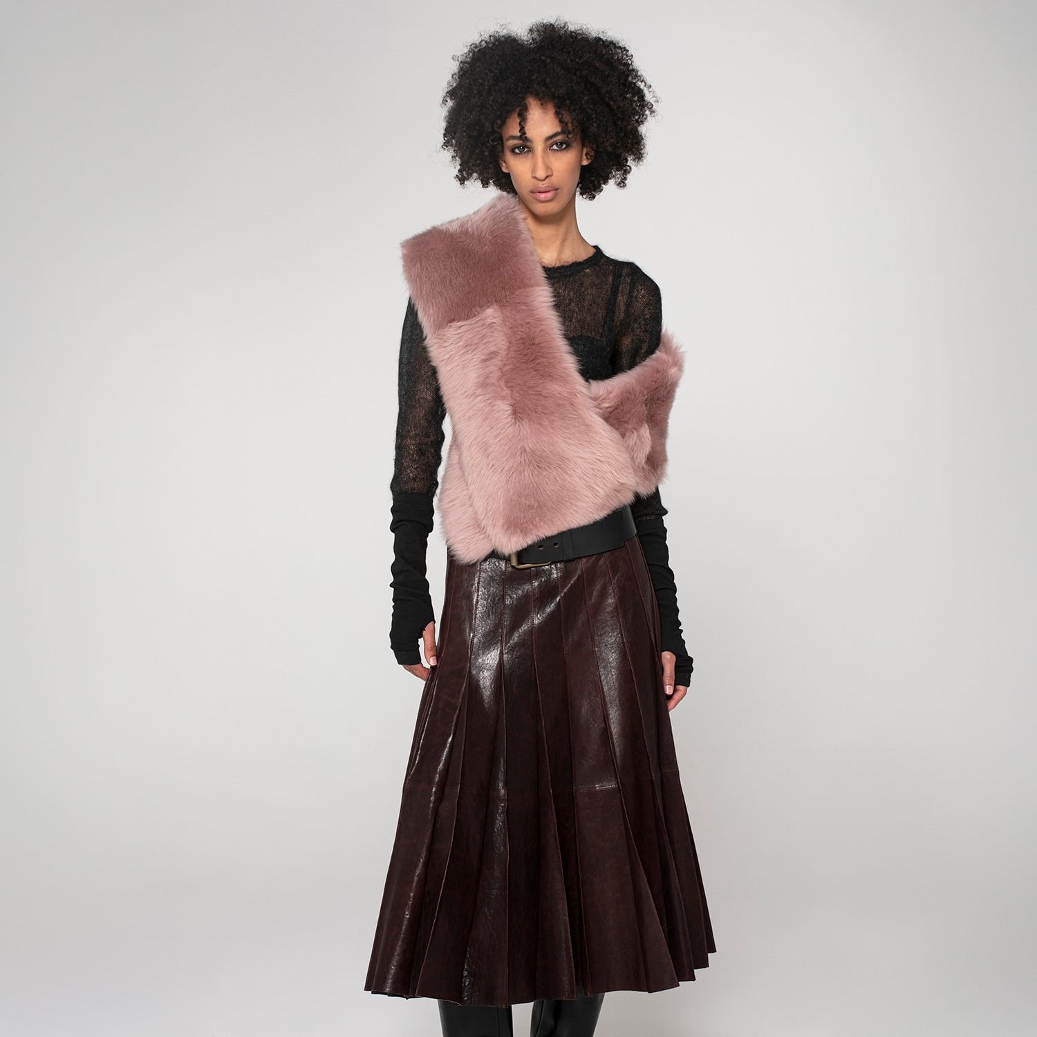 K15314-SHEARLING SHAWL