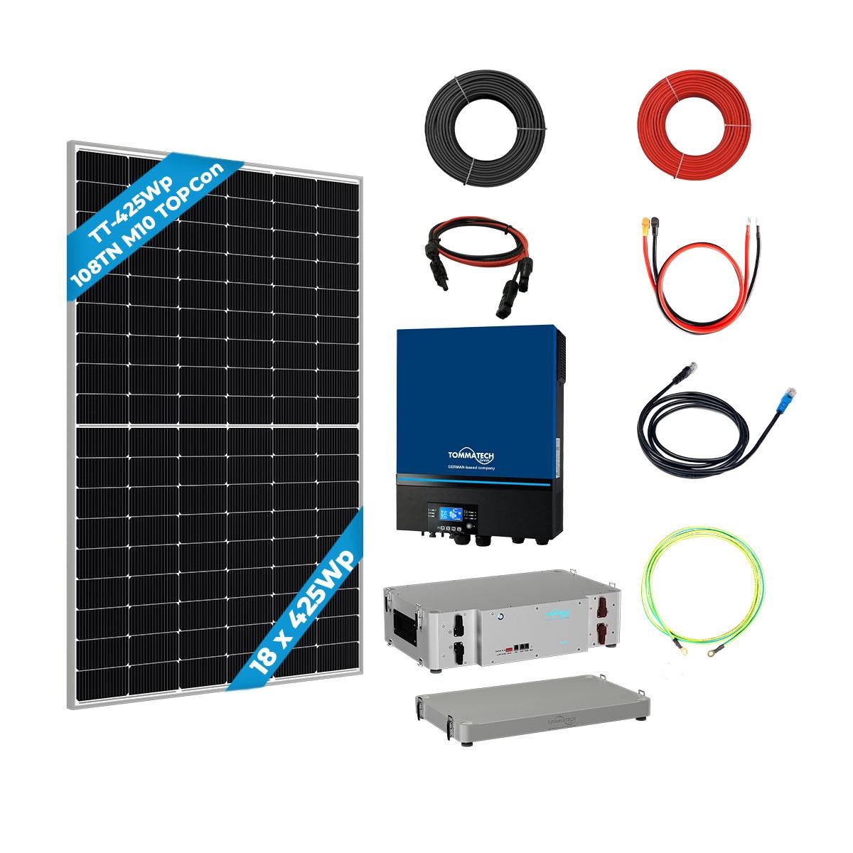 18 Panel(425Wp) 10KWE Off-Grid(48V) Solar Paket