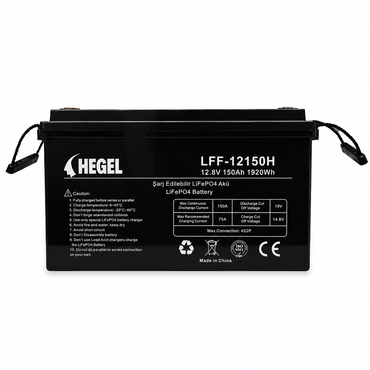 HEGEL LİFEPO4 LİTYUM AKÜ 12.8V 150AH