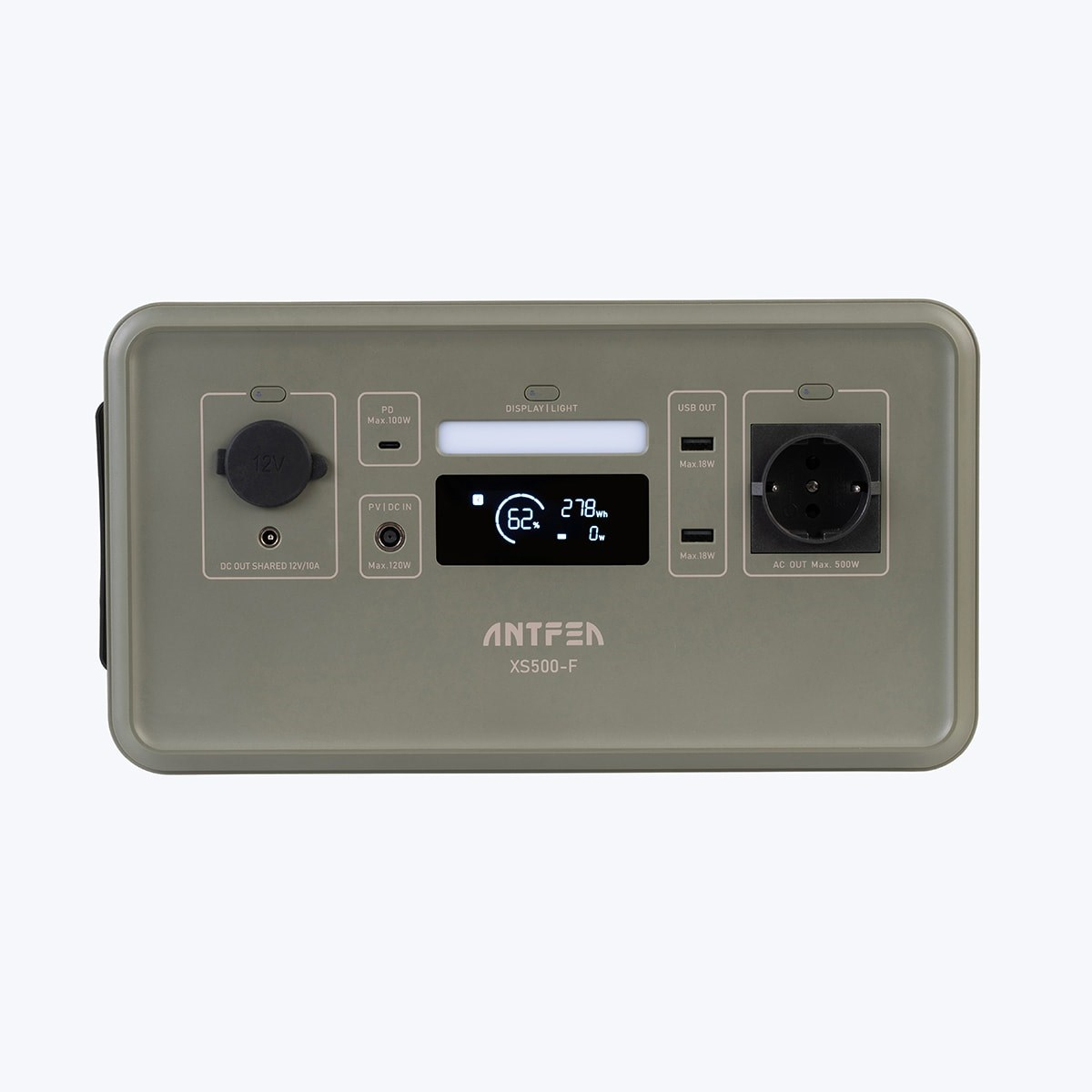 Antfea XS500F Taşınabilir Güç Sistemi - Gri 500W Mini - Yeşil