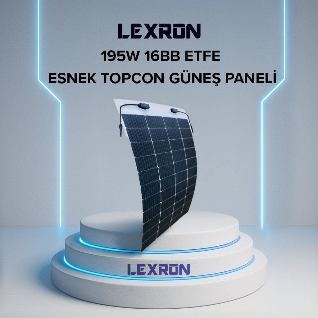 195W 16BB ETFE ESNEK TOPCON GÜNEŞ PANELİ