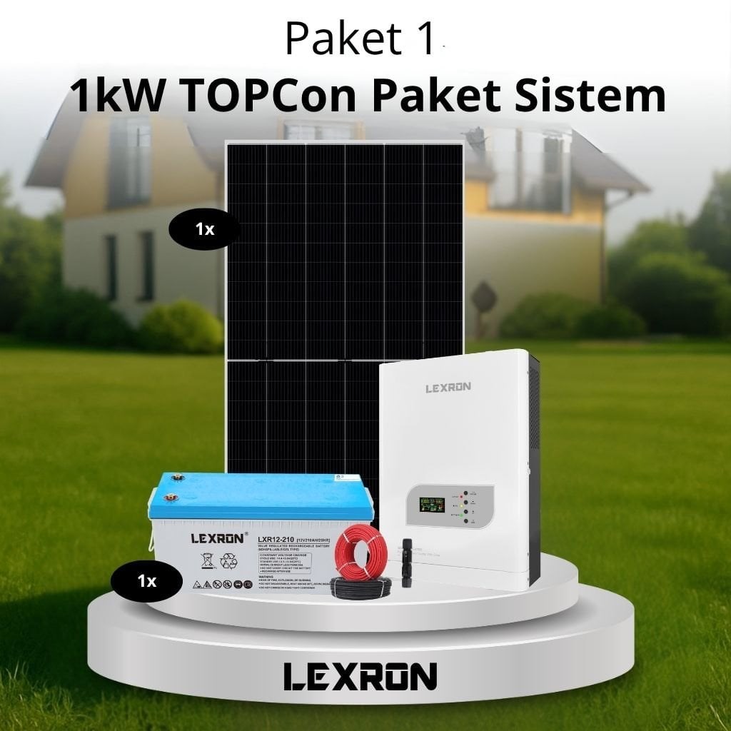 1kW JEL AKÜLÜ SOLAR PAKET SİSTEM (PAKET 1)