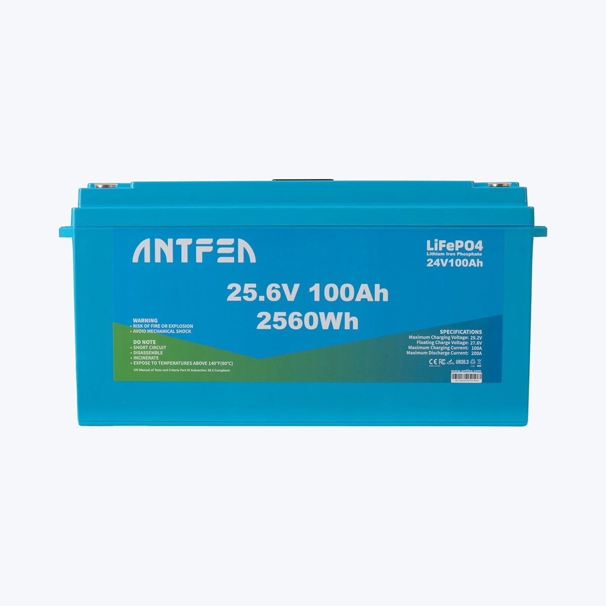 Antfea 25.6V 100Ah ABS Lityum Akü Akıllı Ekran Bluetooth LiFePo4