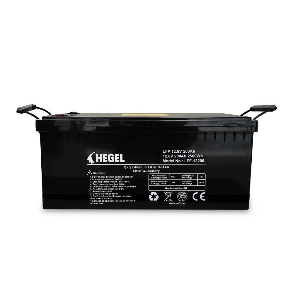HEGEL LİFEPO4 LİTYUM AKÜ 12.8V 200AH