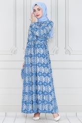 Viscose Dress-blue