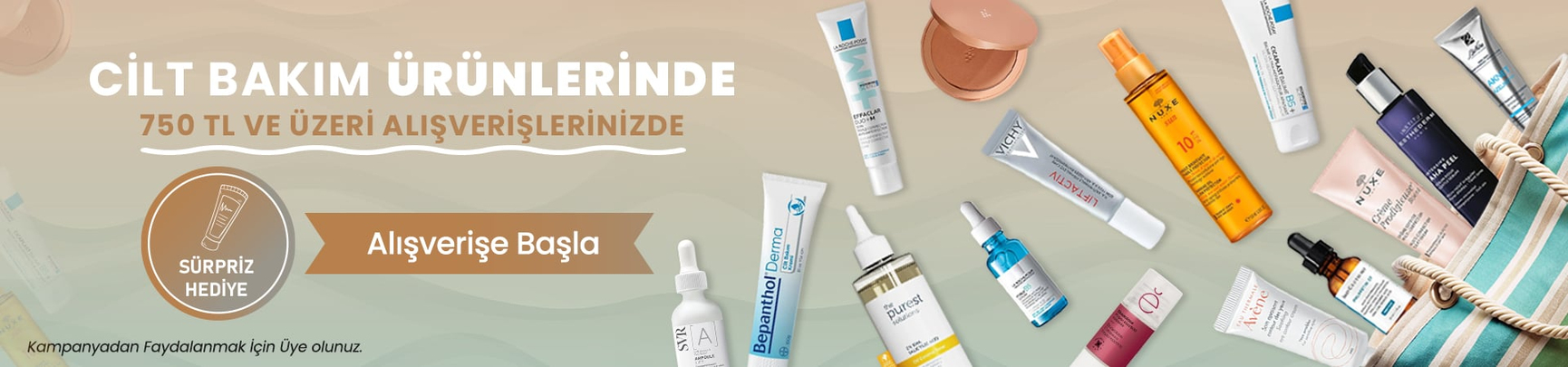 500 TL ve üzeri cilt bakım alışverişinize özel sürpriz hediye Farmakozmetika'da