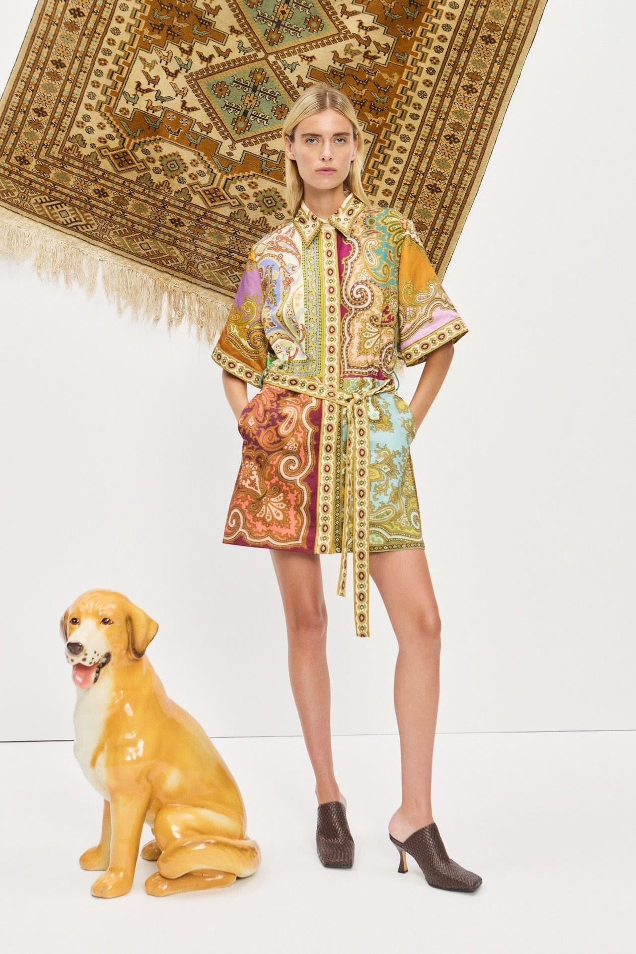 Patchwork Desenli Kuşaklı Koton Mini Premium Elbise