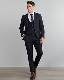 Mentality 38 Yunter Loco Slim Fit Yelek Takım Elbise Lacivert