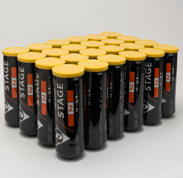 Dunlop Stage 2 Turuncu Noktalı Tenis Topu 72li Koli (24x3lü Tüp)
