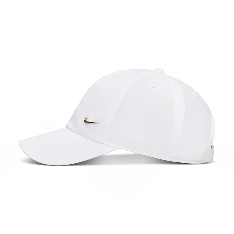 Nike Dri-FIT Club Swoosh Çocuk Tenis Şapkası - Beyaz/Gold
