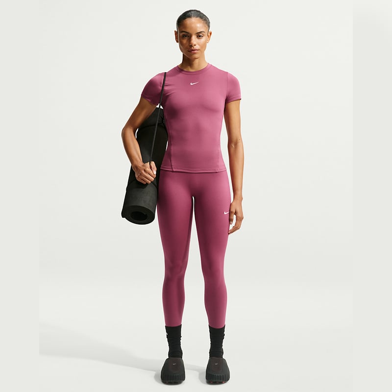 Nike One Yüksek Belli Bilek Üstü Kadın Taytı - Pink Smoke