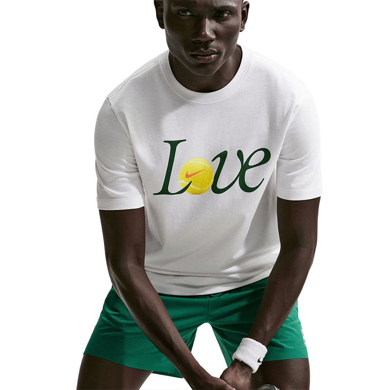 NikeCourt Love Graphic Erkek Tenis Tişörtü - Beyaz