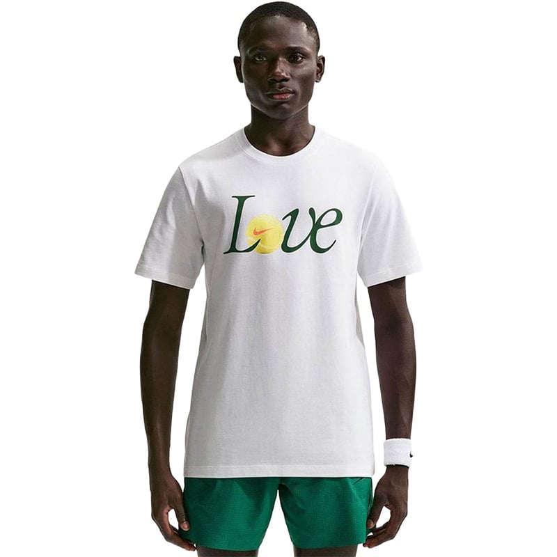 NikeCourt Love Graphic Erkek Tenis Tişörtü - Beyaz