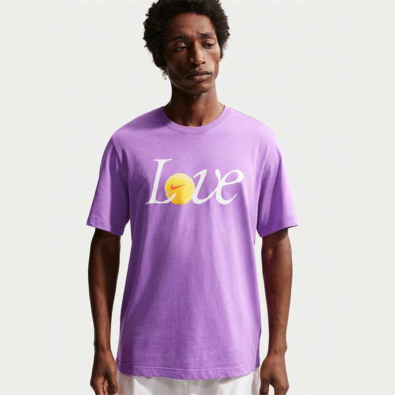 NikeCourt Love Graphic Erkek Tenis Tişörtü - Mor