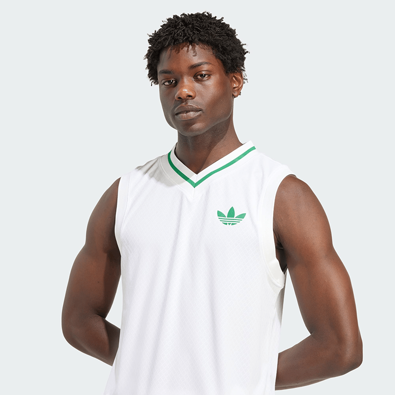adidas Tennis Pro Climacool Erkek Kolsuz Tişört - Beyaz
