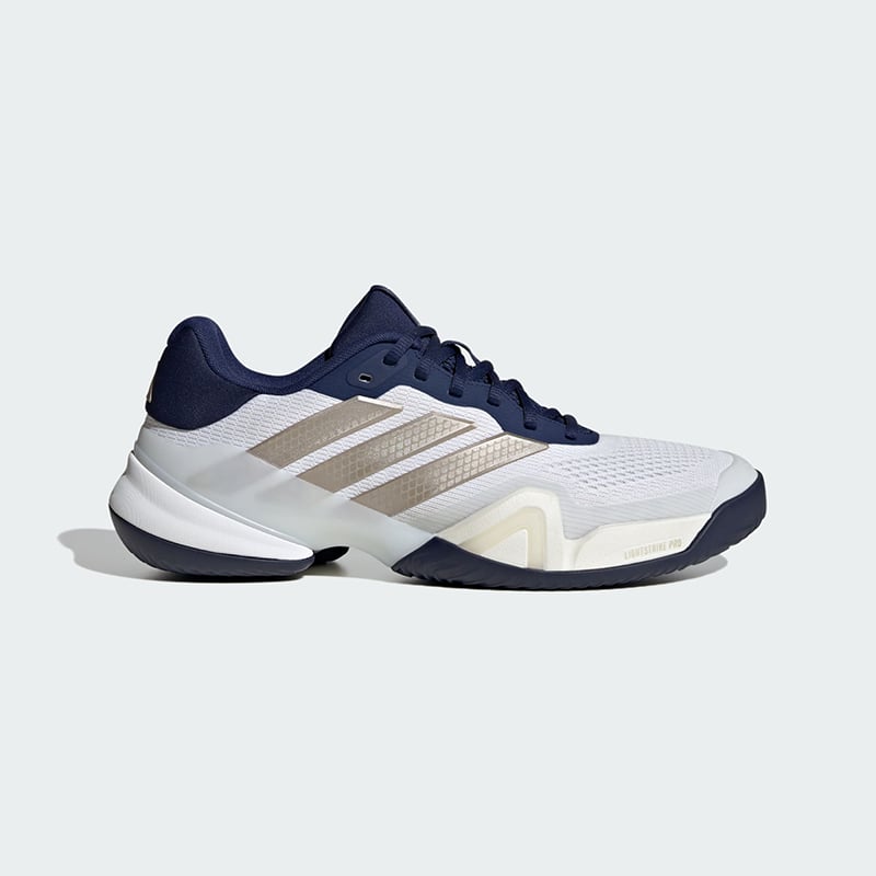 adidas Barricade 14 Erkek Tenis Ayakkabısı - Beyaz/Koyu Mavi